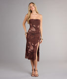 Falling For Floral Strapless Midi Dress
