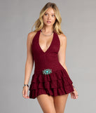 Stir Up The Cuteness Lace Ruffled Mini Dress