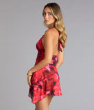 Unforgettably Bold Abstract Mesh Mini Dress