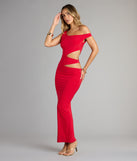 Own the Night One-Shoulder Cutout Maxi Dress