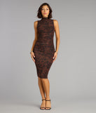 Evening Ember Floral Midi Dress