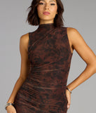 Evening Ember Floral Midi Dress