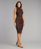 Evening Ember Floral Midi Dress