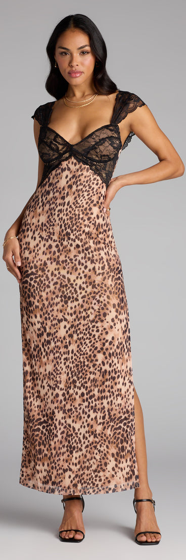 The Born to Be Bold Lace Leopard Maxi Dress is your new go-to Windsor dress—effortless, versatile, and made to update your fall style in seconds.