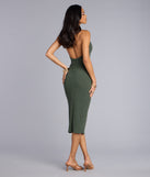 The Chic Cutie Ribbed Knit Halter Midi Dress is your new go-to Windsor dress—effortless, versatile, and made to update your fall style in seconds.