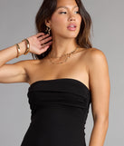 Cute Girl Era Strapless Ponte Mini Dress