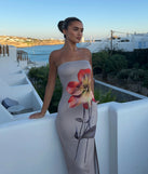 Own the Moment Tube Floral Slit Bodycon Maxi Dress