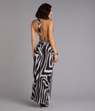 Untamed Nights Zebra Print Maxi Dress
