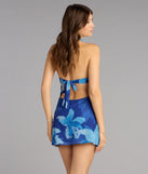 The Ocean Bloom Halter Mini Dress is your new go-to Windsor dress—effortless, versatile, and made to update your fall style in seconds.