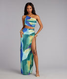 Heat Check Abstract Cutout Maxi Dress