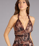 Wild Heat Halter Mini Dress