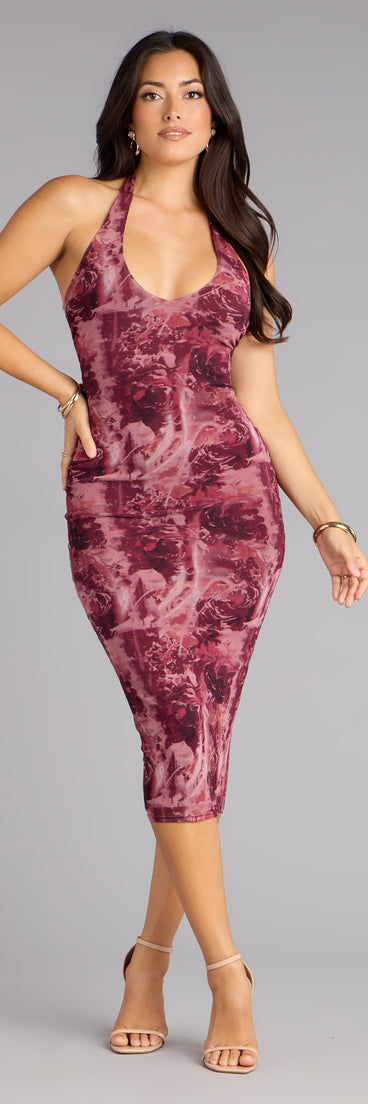 Afterlight Abstract Midi Dress