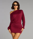 The Behind The Scenes Long Sleeve Mini Dress is your new go-to Windsor dress—effortless, versatile, and made to update your fall style in seconds.