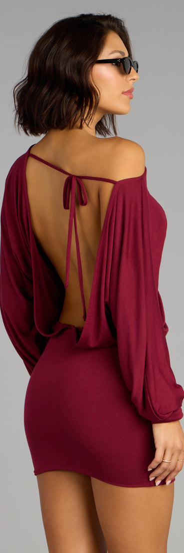 Behind The Scenes Long Sleeve Mini Dress