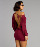 The Behind The Scenes Long Sleeve Mini Dress is your new go-to Windsor dress—effortless, versatile, and made to update your fall style in seconds.