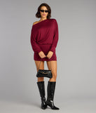 The Behind The Scenes Long Sleeve Mini Dress is your new go-to Windsor dress—effortless, versatile, and made to update your fall style in seconds.