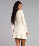 Fall for Knit Long Sleeve Mini Dress