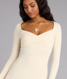 Fall for Knit Long Sleeve Mini Dress