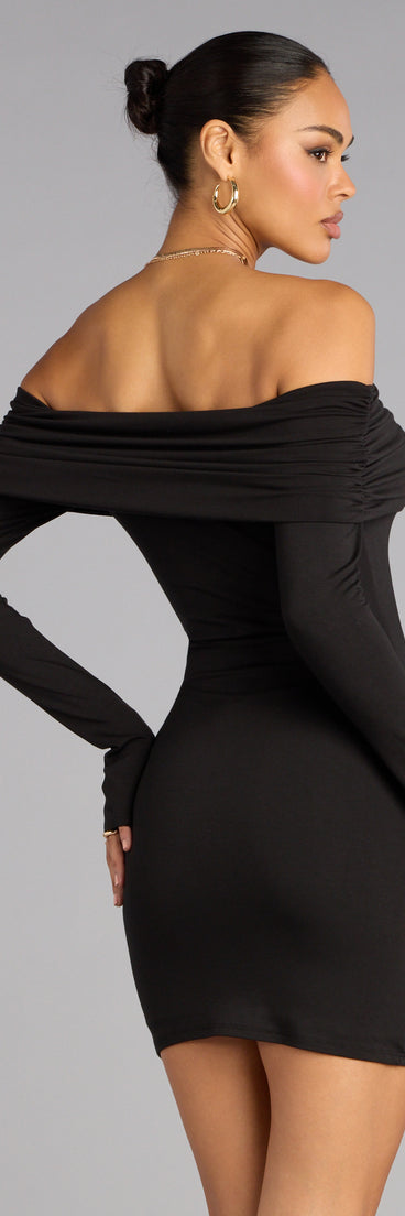 Golden Hour Off-The-Shoulder Mini Dress