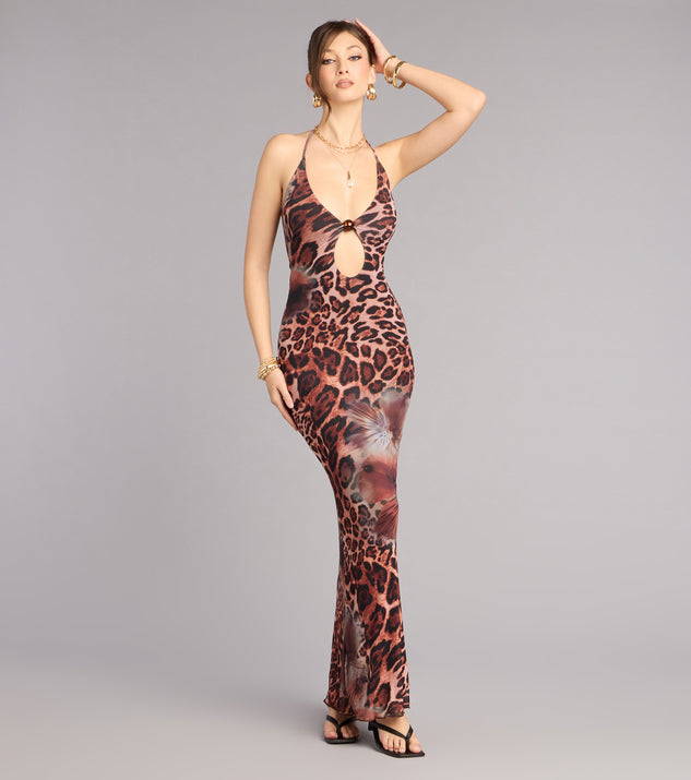 Wildly Fierce Leopard Floral Maxi Dress Wildly Fierce Leopard Floral Maxi Dress