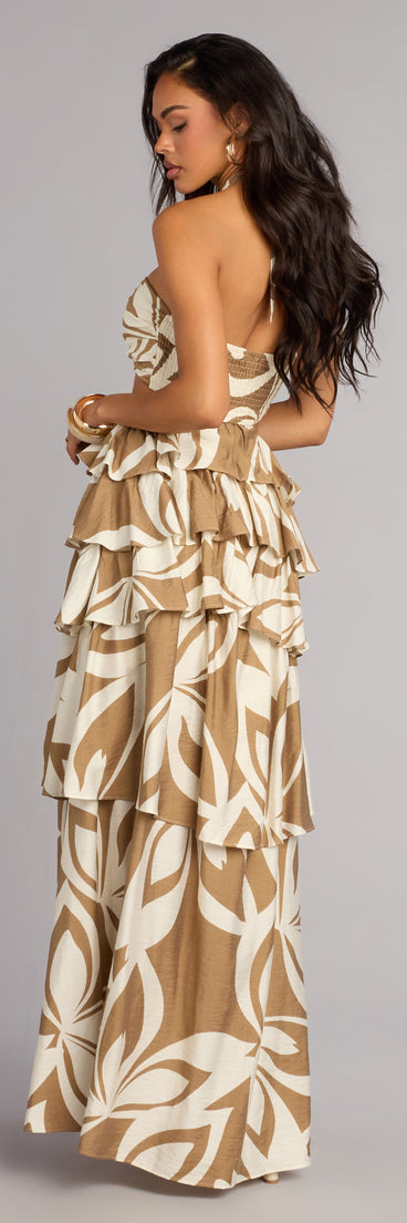 Postcard Pretty Halter Cutout Maxi Dress