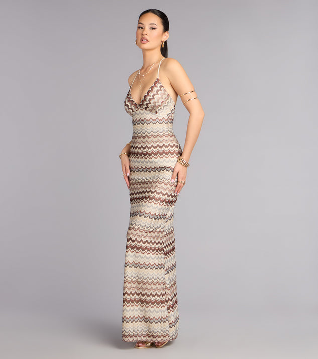 plus size chevron maxi dress Sunset Plans Chevron Crochet Maxi Dress