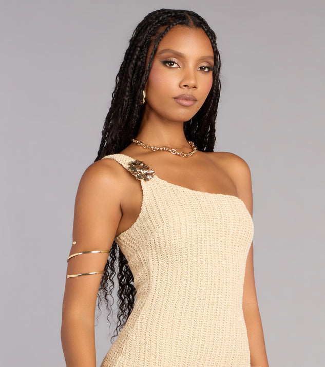 crochet metallic dress Golden Hour Glow Mini Size:One Size - S-2XL fluid drape From participating in #thevoice, Cushioning