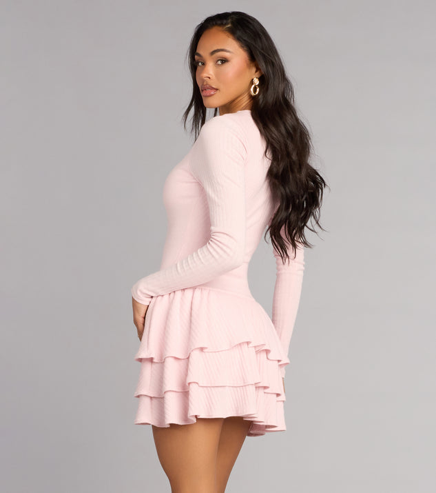 fitted lace wedding dress Sweet Plans Ahead Long Sleeve Skater Dress