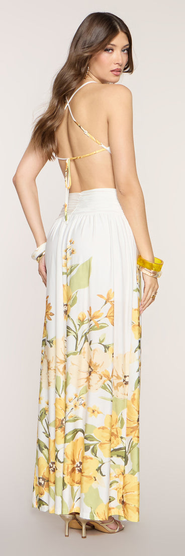 Getaway Ready Floral Print Maxi Dress