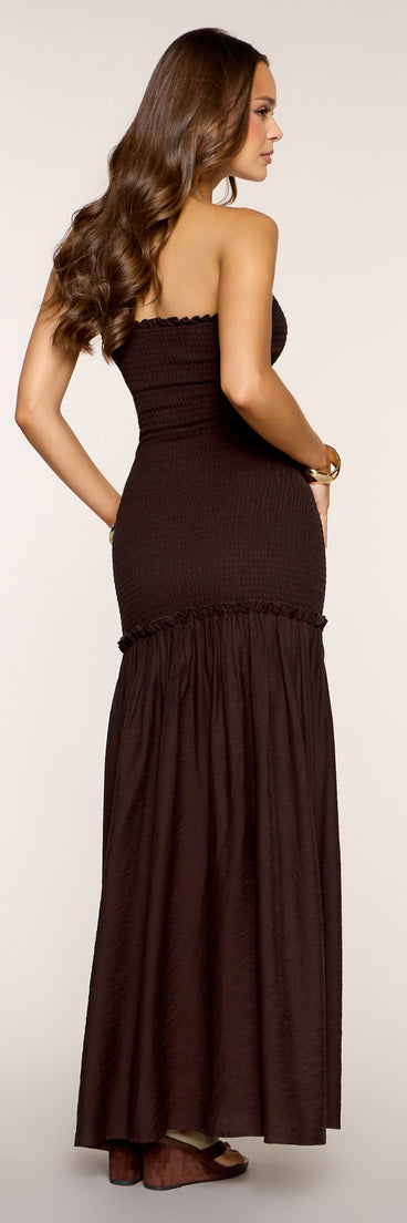 Brown Sugar Breeze Cutout Maxi Dress