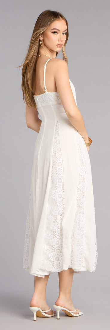 Choose a maxi dress from Windsor for weekend getaways and elevated spring outfits like the Soft Spoken Statement Linen V Neck Maxi Dress in white designed with a floor-length silhouette, soft movement, and modern detail for versatile wear.