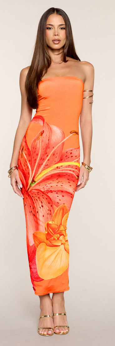 Hot Weather Plans Strapless Maxi Dress