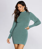 It Girl Mock Neck Mini Dress