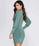 It Girl Mock Neck Mini Dress