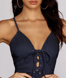 Lattice Status Lace-Up Dress