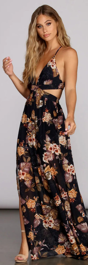 Tea Garden Floral Maxi Dress