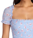 Smocked In Ruffles Mini Dress