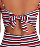 Tie Breaker Striped Mini Dress