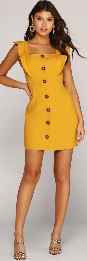 What's Cooking Ruffle Mini Dress
