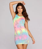 Peace And Tie Dye Mini Dress