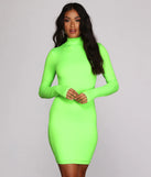 Walk The Mock Neck Mini Dress