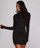Walk The Mock Neck Mini Dress