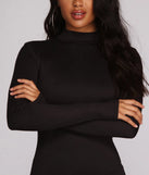 Walk The Mock Neck Mini Dress