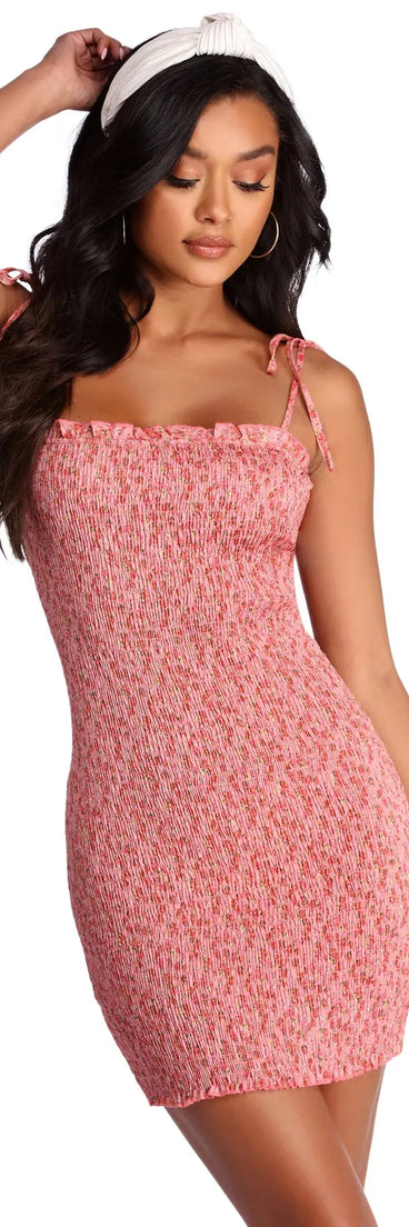 Stylishly Smocked Mini Dress