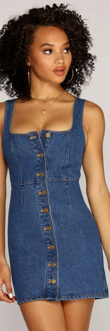 Denim Diva Mini Dress