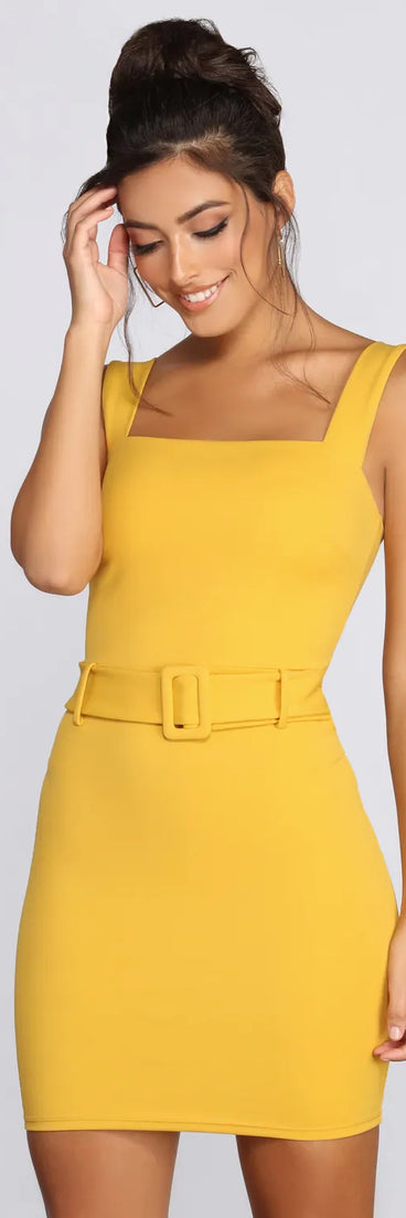 Mod Mini Belted Dress