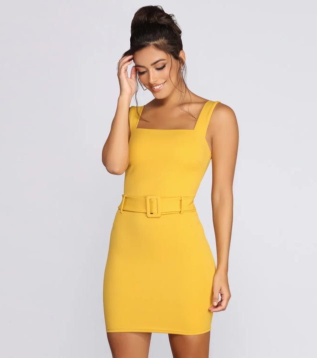 Mod Mini Belted Dress