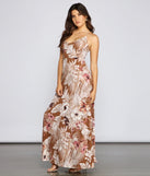 Alluring Tropical Floral Maxi Dress