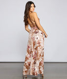 Alluring Tropical Floral Maxi Dress