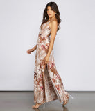 Alluring Tropical Floral Maxi Dress